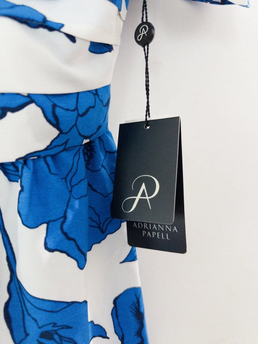 Floral-Print Square-Neck A-Line Dress Adrianna Papell 