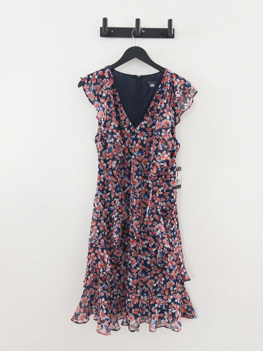 Flutter-Sleeve Faux-Wrap Dress - Layalita