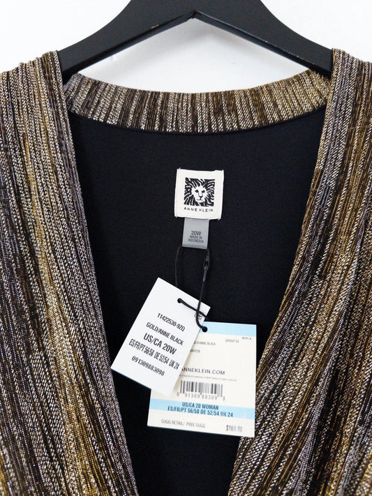 Foil Knot-Front Long-Sleeve Dress Anne Klein 