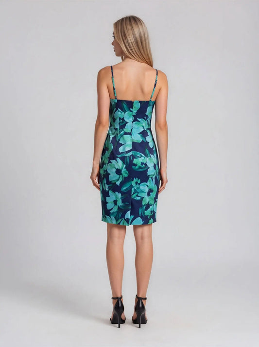 Jacquard Floral Sleeveless Dress - Layalita