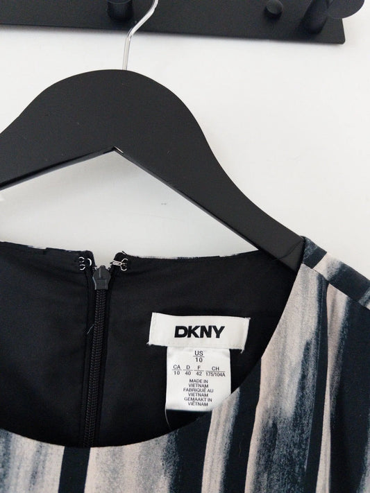 Jewel-Neck Faux-Wrap Sleeveless Dress DKNY 
