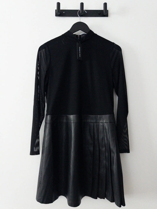Jodie Mock Neck Mixed Media Dress Kenneth Cole 