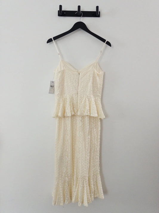 Lula Ruffle-Waist Sleeveless Lace Dress - Layalita
