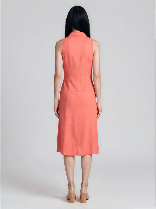 Maggy London Women's Collared Sleeveless Button-Front Dress - Layalita