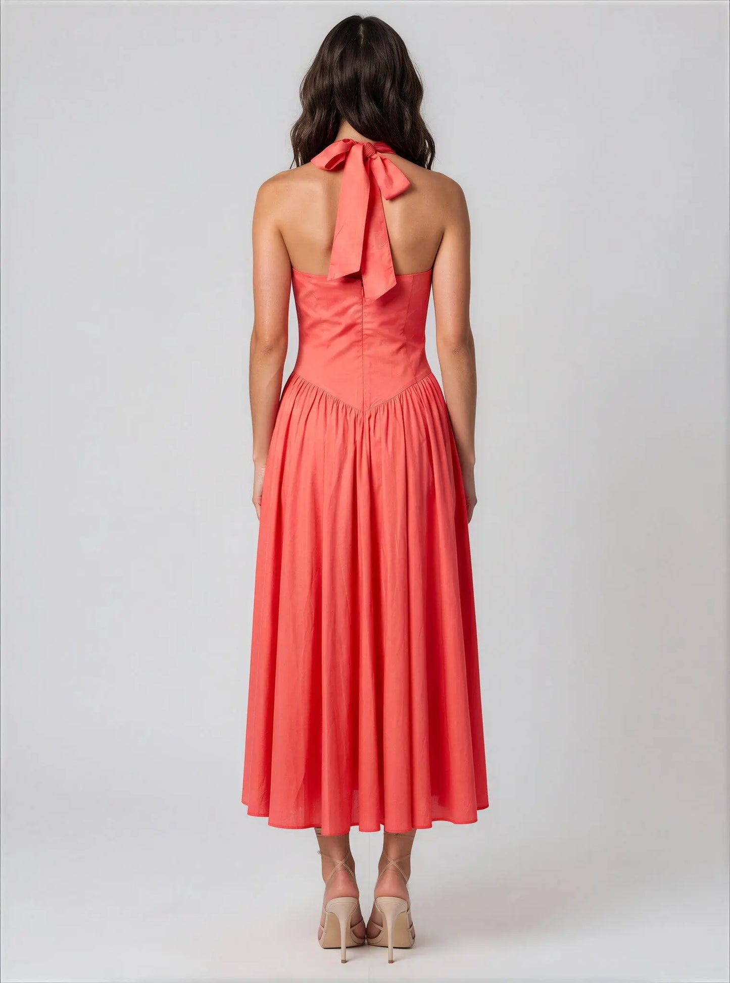 Marabella Slit Halter Maxi Dress Bardot 