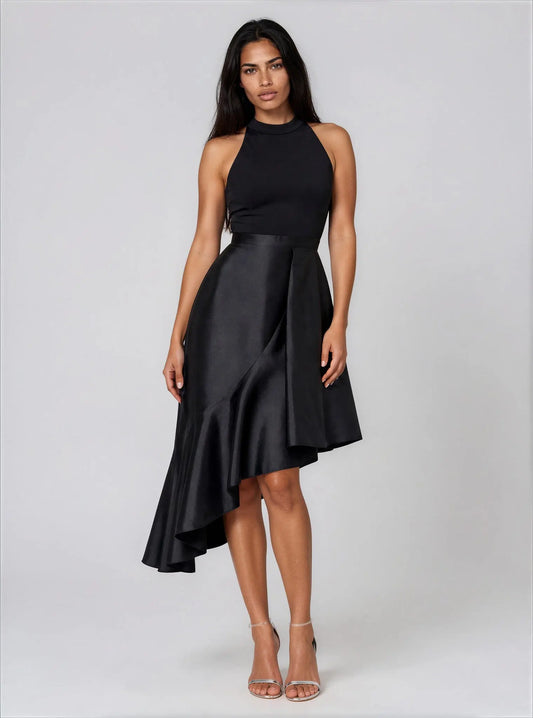 Mixed-Media Ruffle-Trim Dress - Layalita