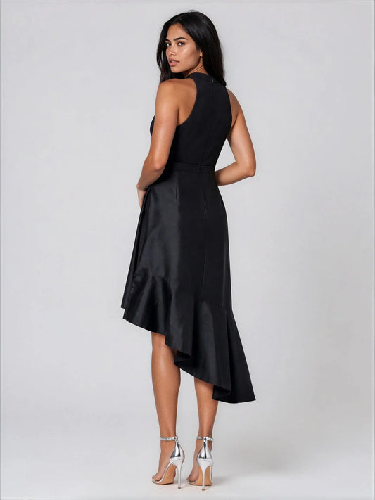 Mixed-Media Ruffle-Trim Dress - Layalita