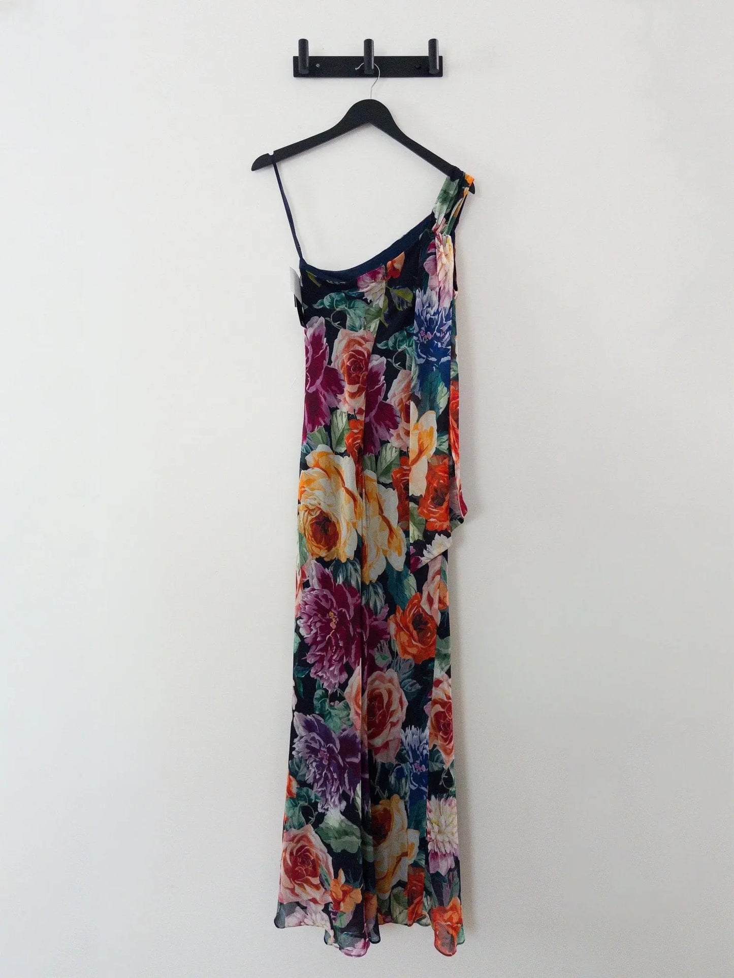 One-Shoulder Floral Chiffon Dress XSCAPE 