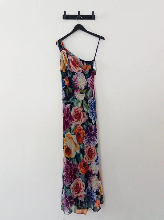 One-Shoulder Floral Chiffon Dress XSCAPE 
