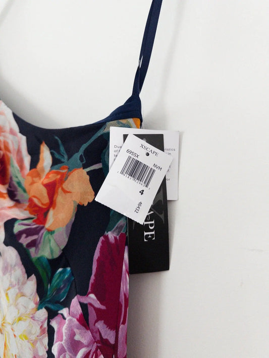 One-Shoulder Floral Chiffon Dress XSCAPE 