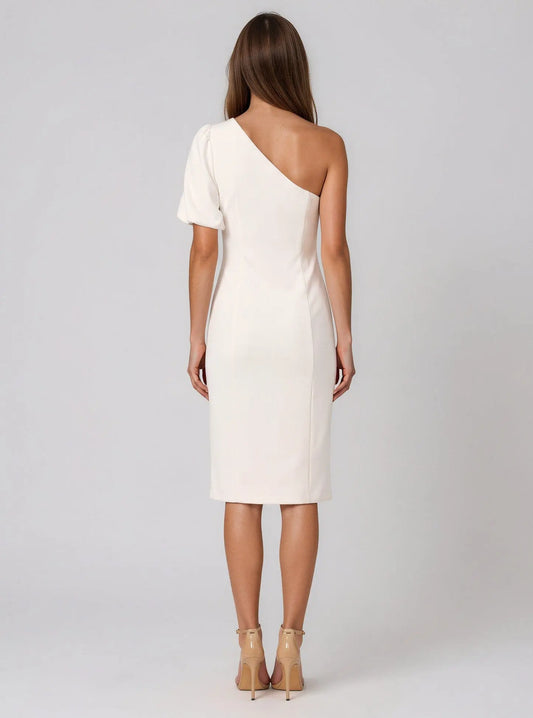 One-Shoulder Scuba Sheath Dress - Layalita