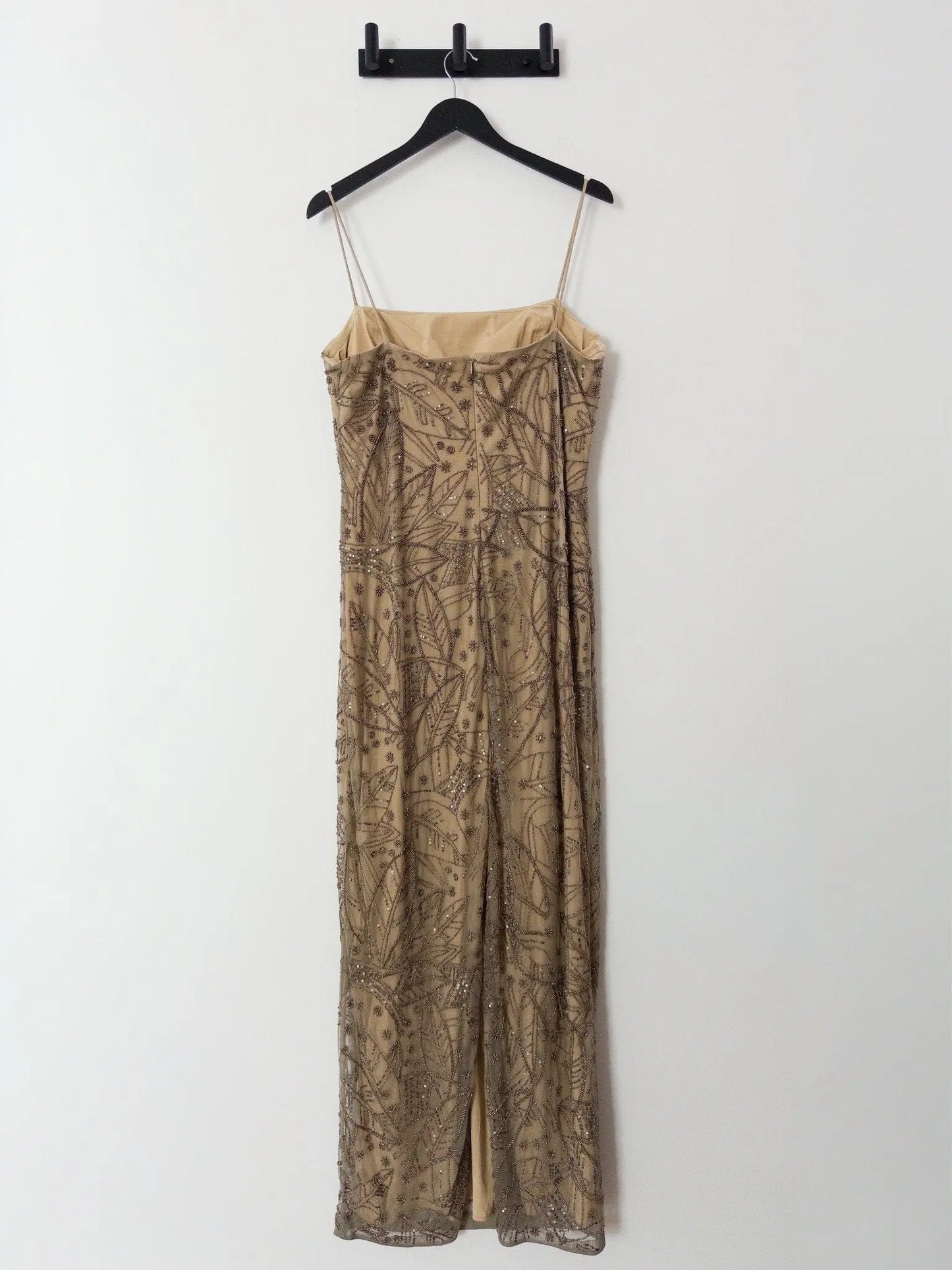 Palm-Frond-Motif Beaded Mesh Gown Lauren Ralph Lauren 