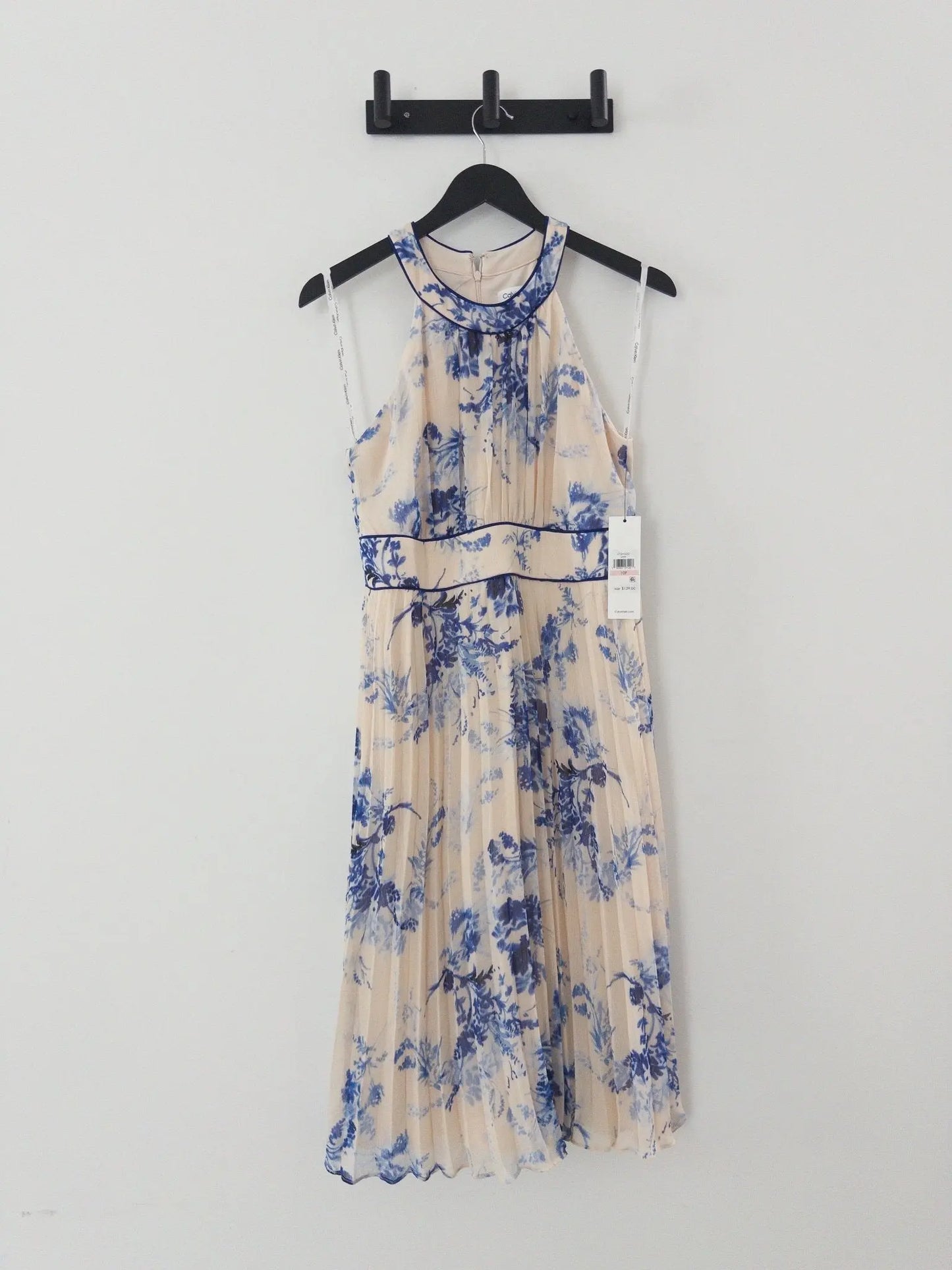 Petite Floral Halter Neck Chiffon Dress - Layalita