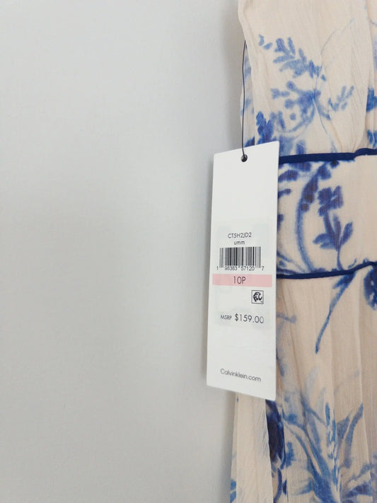 Petite Floral Halter Neck Chiffon Dress - Layalita