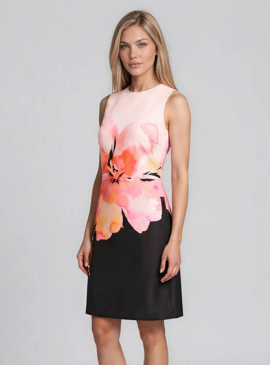 Petite Floral-Print Sheath Dress - Layalita