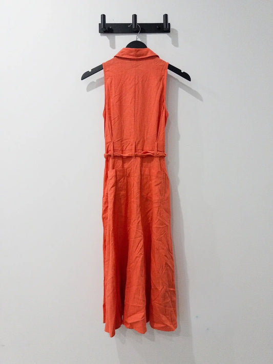 Petite Linen-Blend Shirt Dress Donna Karan New York 