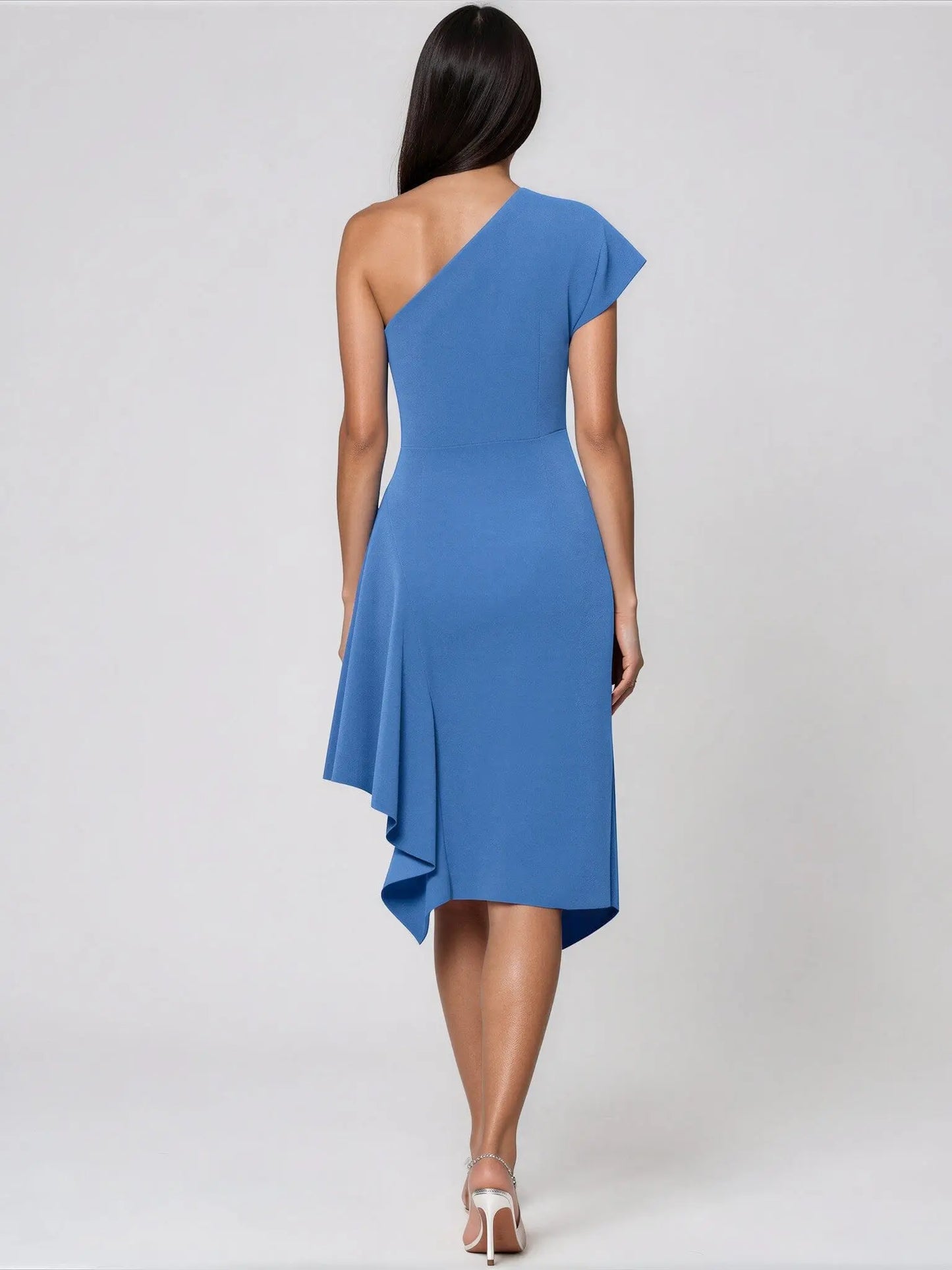 Petite One-Shoulder Midi Dress Betsy & Adam 