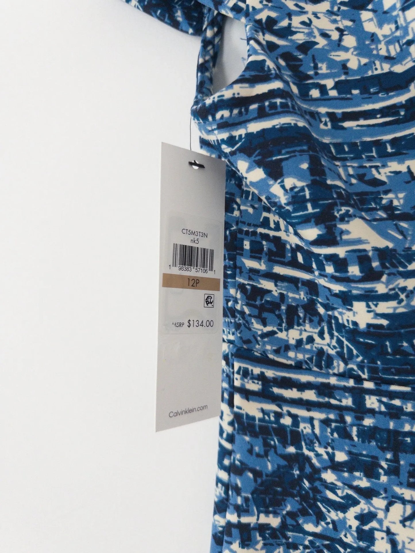 Petite Printed Short-Sleeve Scuba Sheath Dress - Layalita