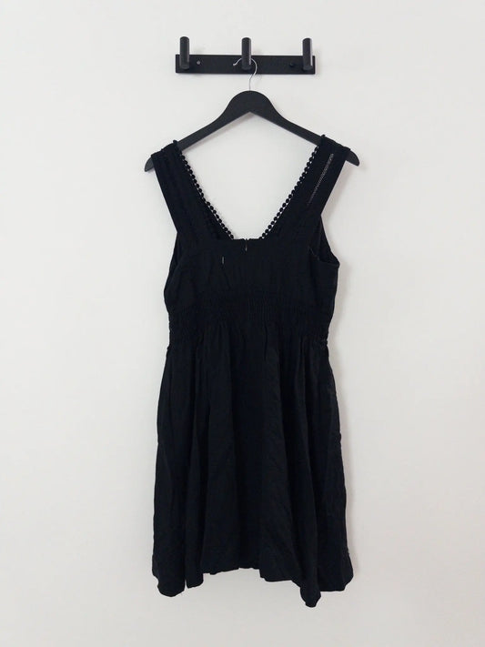 Petite V-Neck Sleeveless Lace-Inset Mini Dress - Layalita