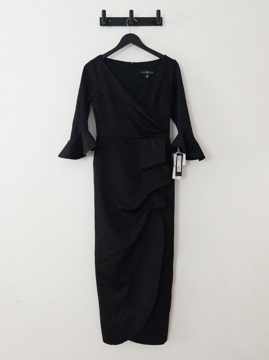 Petites V-Neck Scuba Long Sheath Dress - Layalita