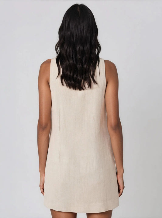 Pinafore Linen Dress - Layalita