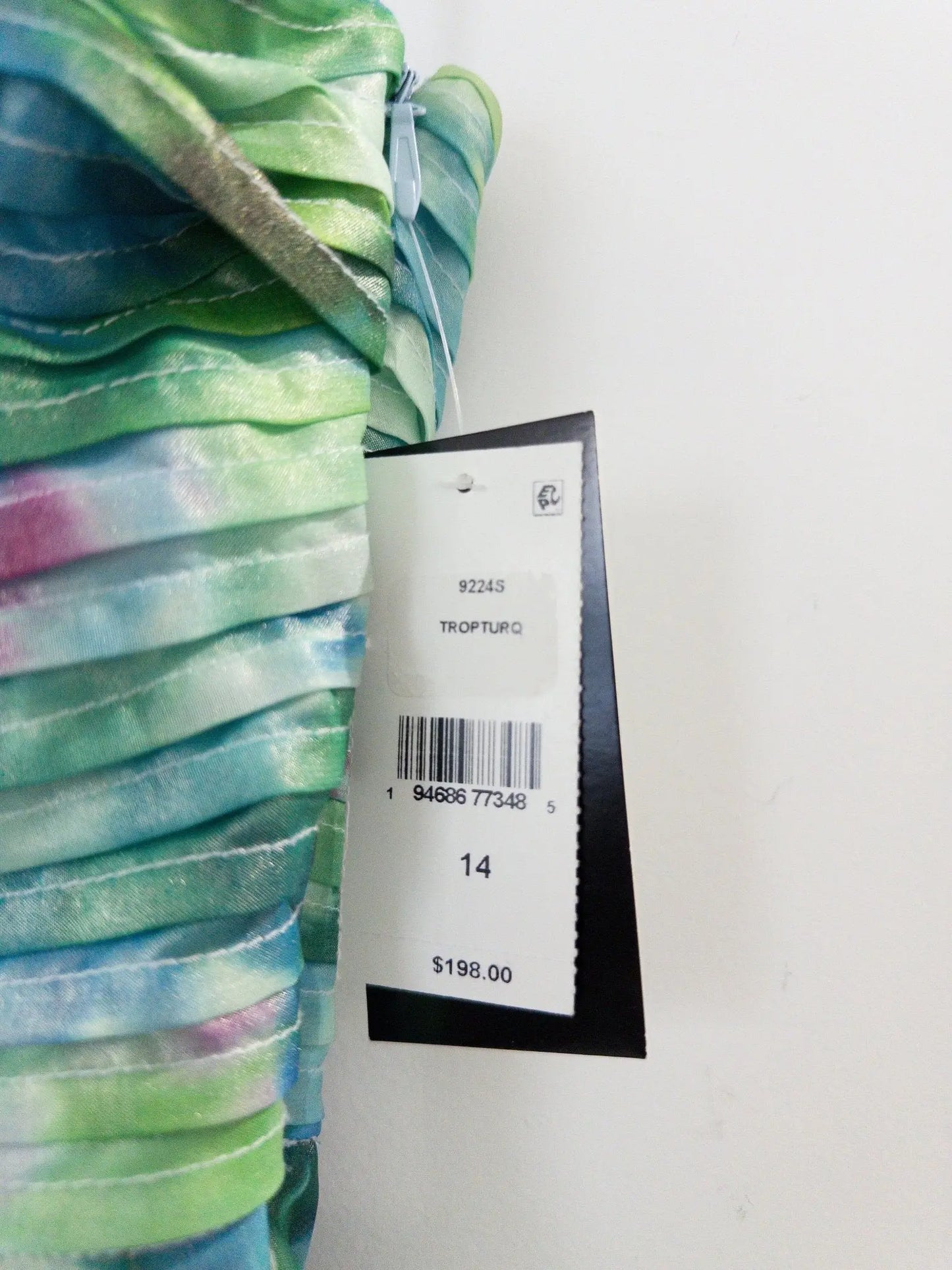 Pleated - Bodice Tiered Chiffon Gown - Layalita