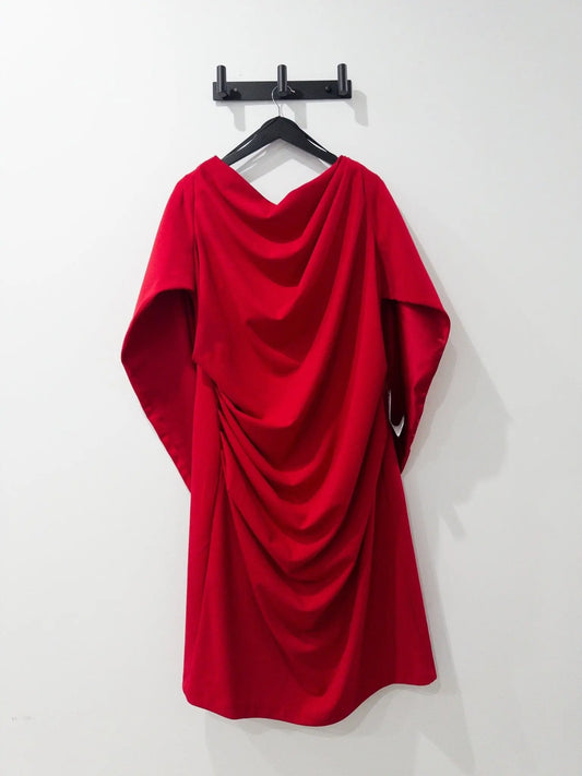 Plus "Jordan" Short Scuba Crepe Drape Back Betsy & Adam 