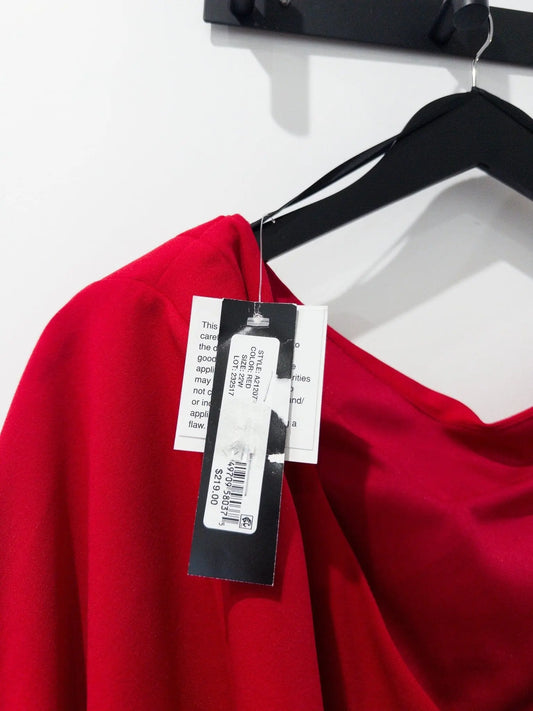 Plus "Jordan" Short Scuba Crepe Drape Back Betsy & Adam 