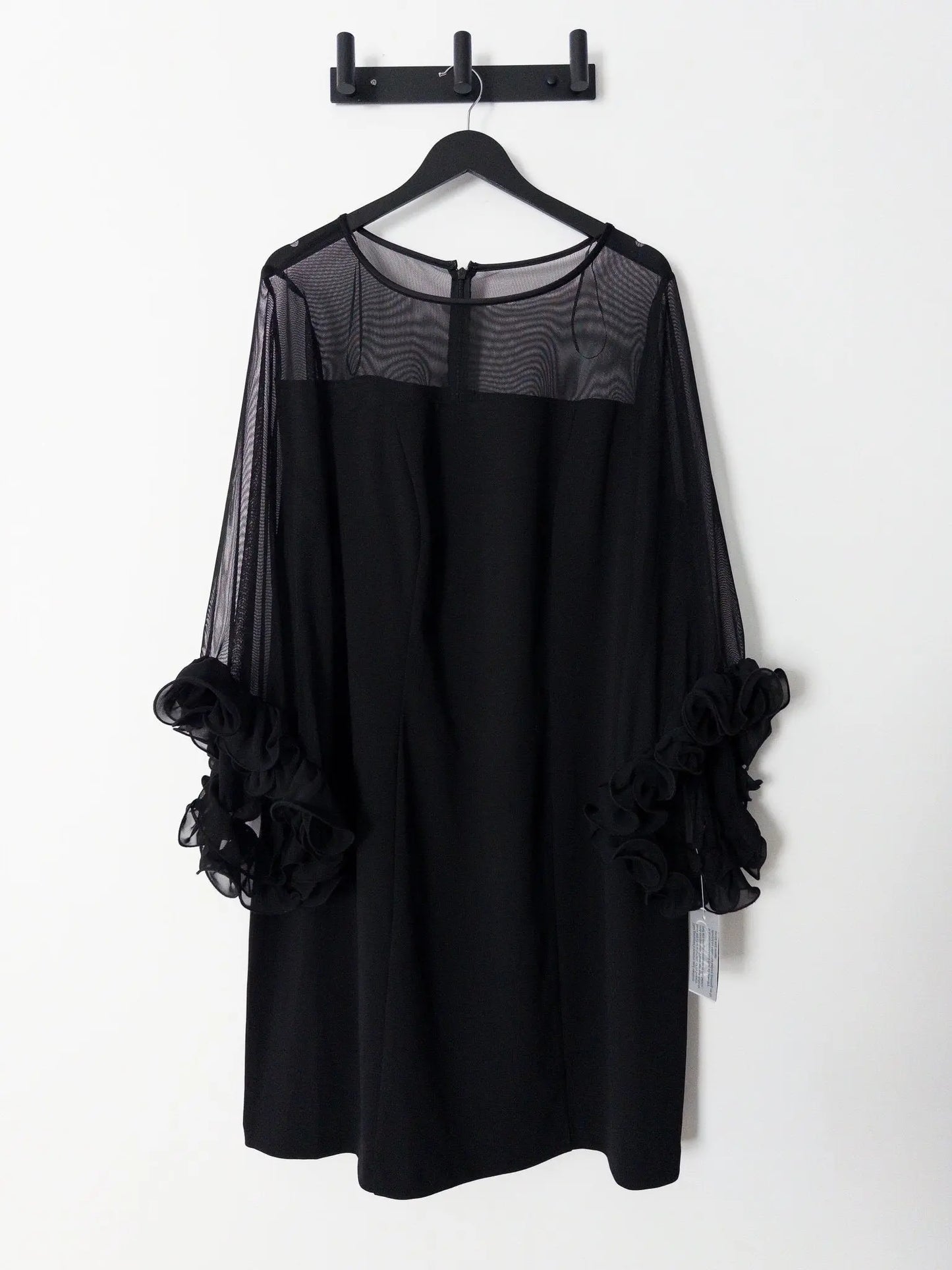 Plus Size 3/4 - Sleeve Crepe A - Line Dress - Layalita