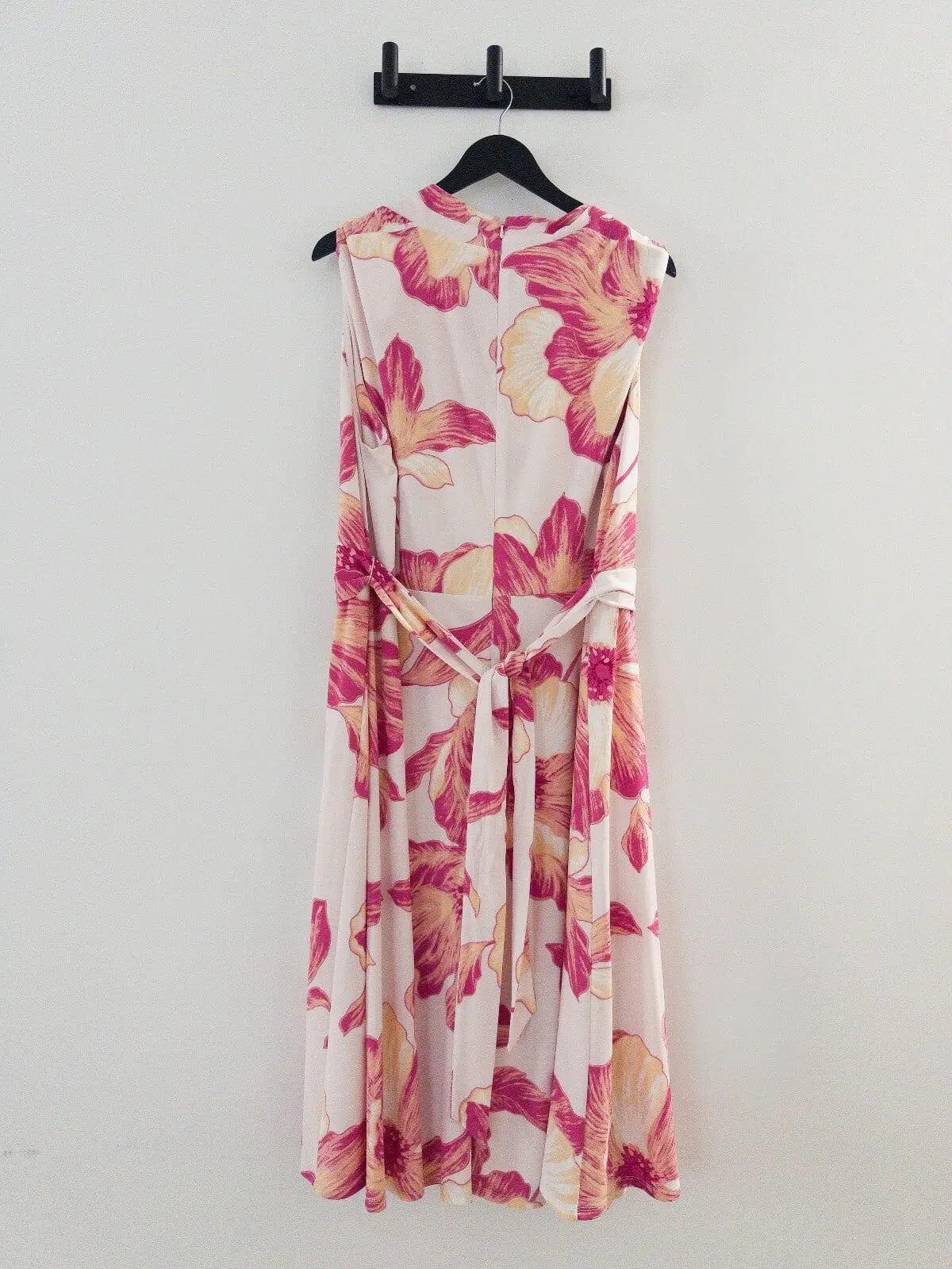Plus Size Floral-Print Belted Midi Dress Donna Karan New York 