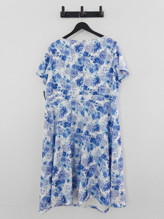 Plus Size Floral-Print Bow Fit & Flare Dress - Layalita