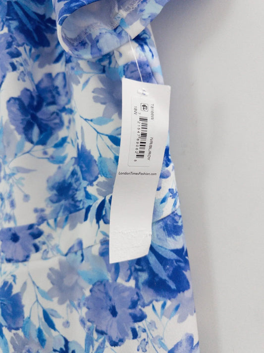 Plus Size Floral-Print Bow Fit & Flare Dress - Layalita