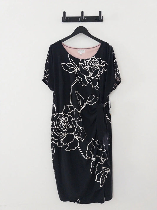 Plus Size Floral-Print Faux-Wrap Dress - Layalita