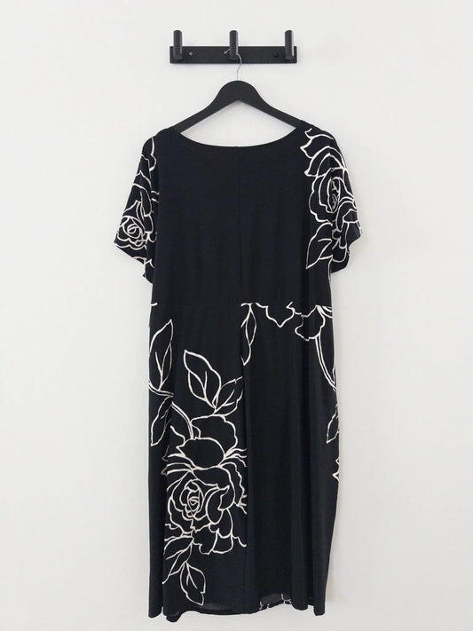 Plus Size Floral-Print Faux-Wrap Dress - Layalita
