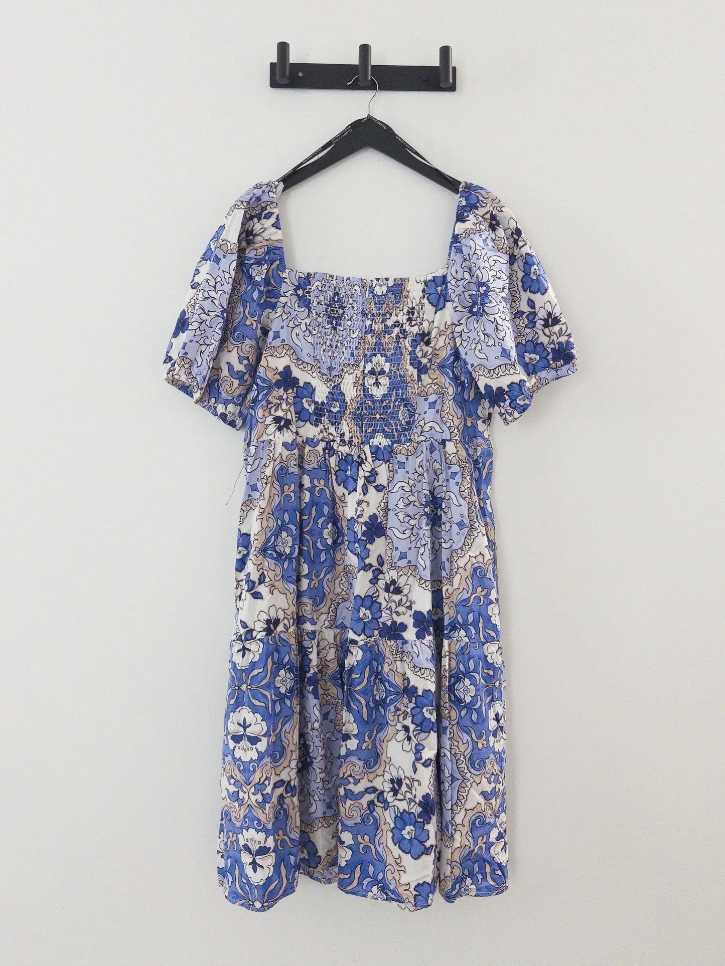 Plus Size Floral-Print Square-Neck Dress - Layalita