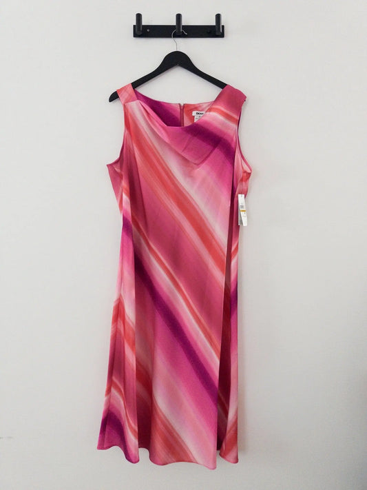 Plus Size Printed Cowlneck Sleeveless Midi Dress DKNY 