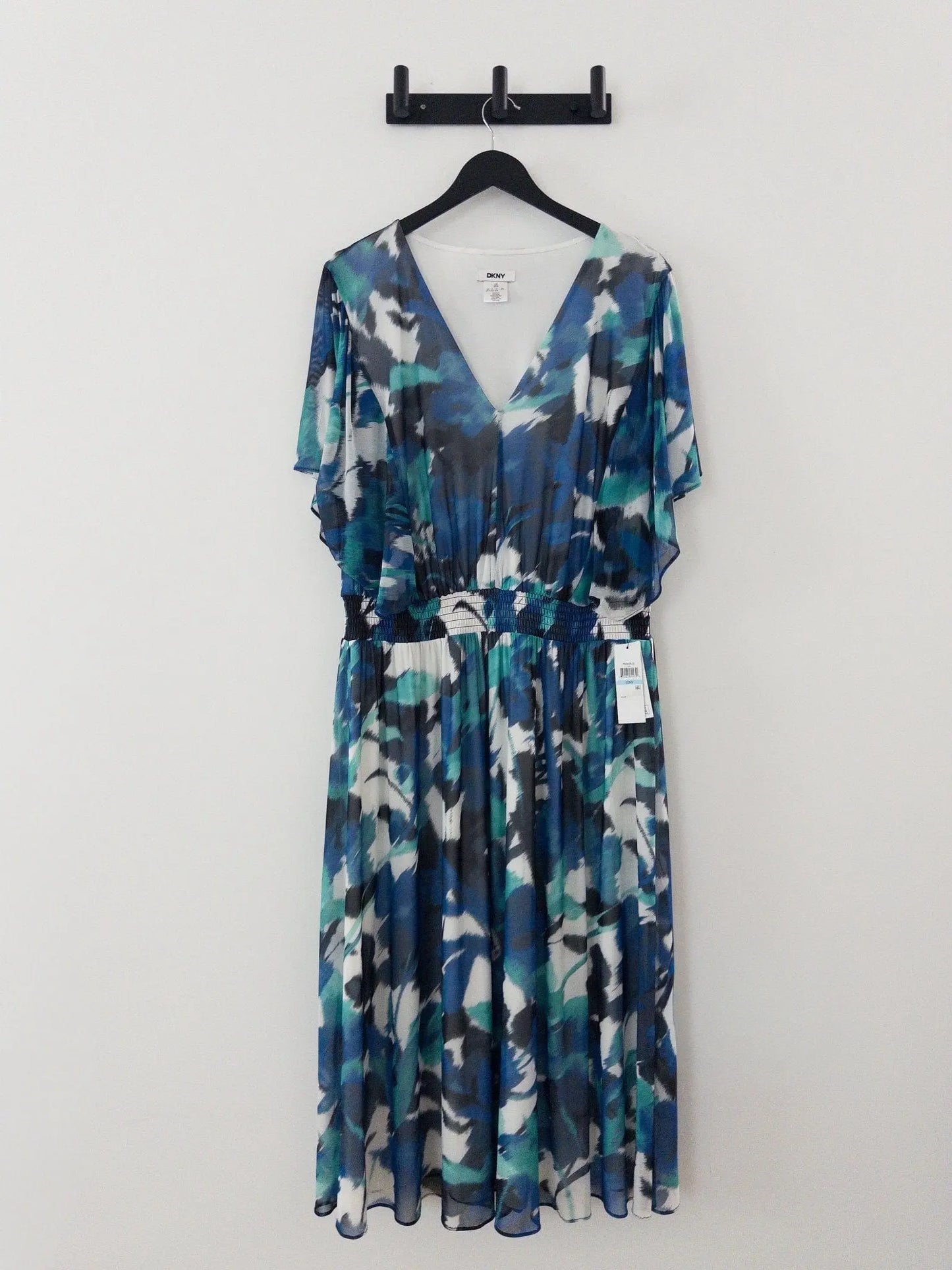 Plus Size Printed Flutter-Sleeve Midi Dress DKNY 