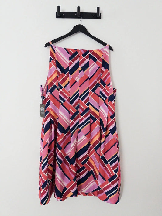 Plus Size Printed Scuba Fit & Flare Dress Vince Camuto 