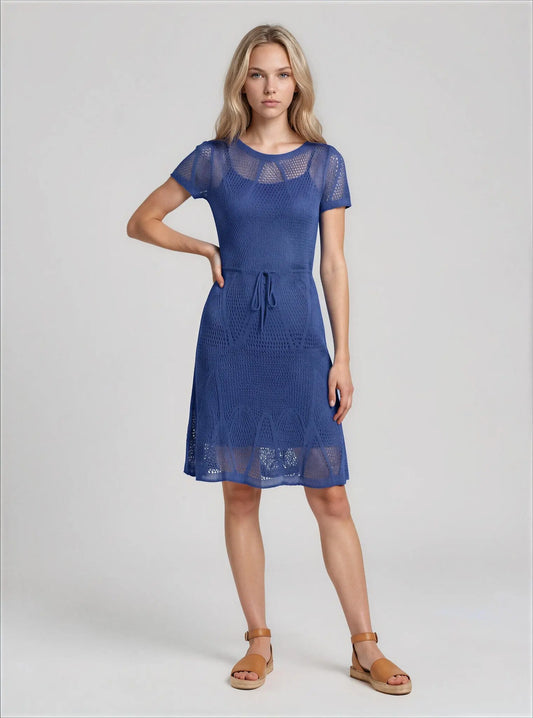 Pointelle Short-Sleeve Sweater Dress Lauren Ralph Lauren 