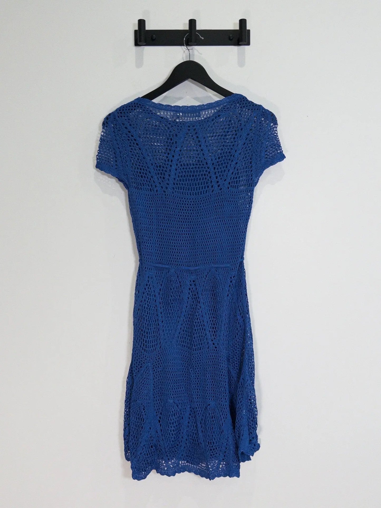 Pointelle Short - Sleeve Sweater Dress - Layalita