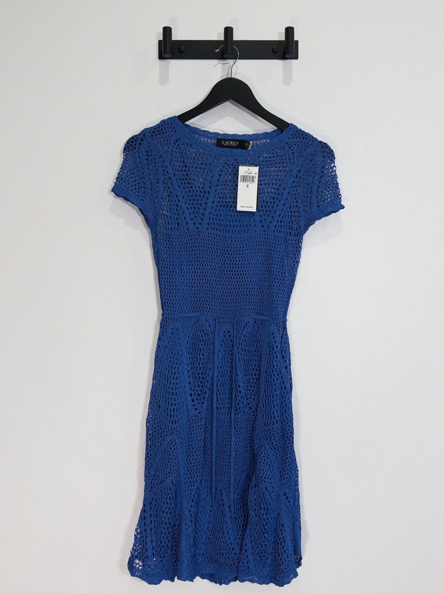 Pointelle Short - Sleeve Sweater Dress - Layalita