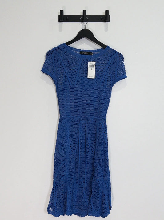 Pointelle Short - Sleeve Sweater Dress - Layalita