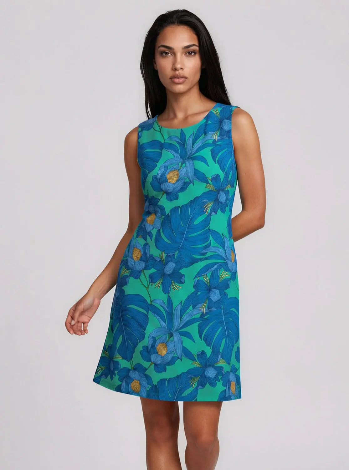 Printed A-Line Dress - Layalita