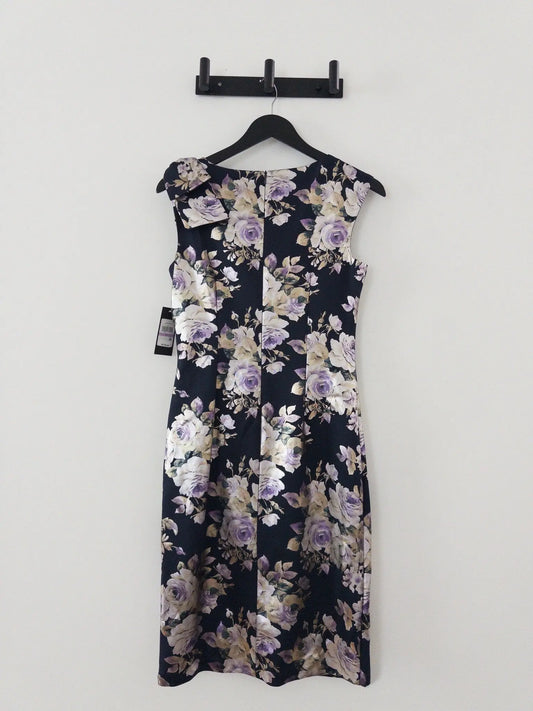 Printed Asymmetric Sleeveless Sheath Dress - Layalita