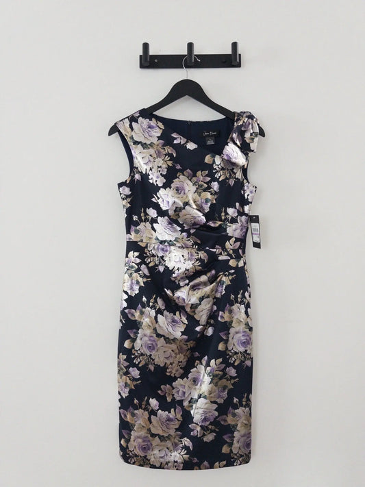 Printed Asymmetric Sleeveless Sheath Dress - Layalita
