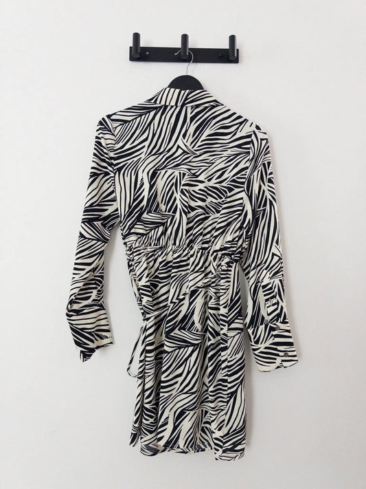 Printed Collared A-Line Dress Sam Edelman 