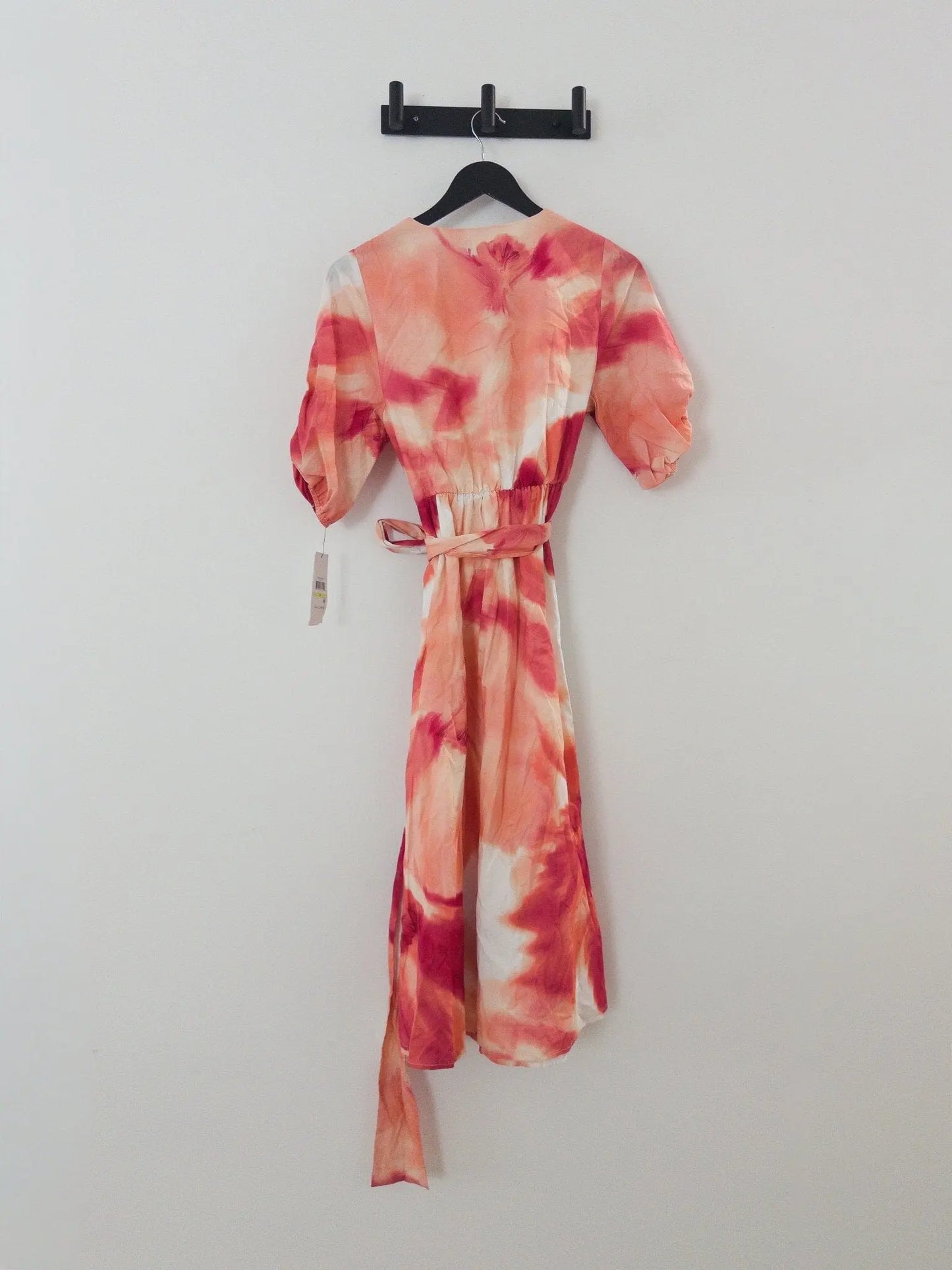 Printed Cotton Puff-Sleeve Fit & Flare Dress DKNY 