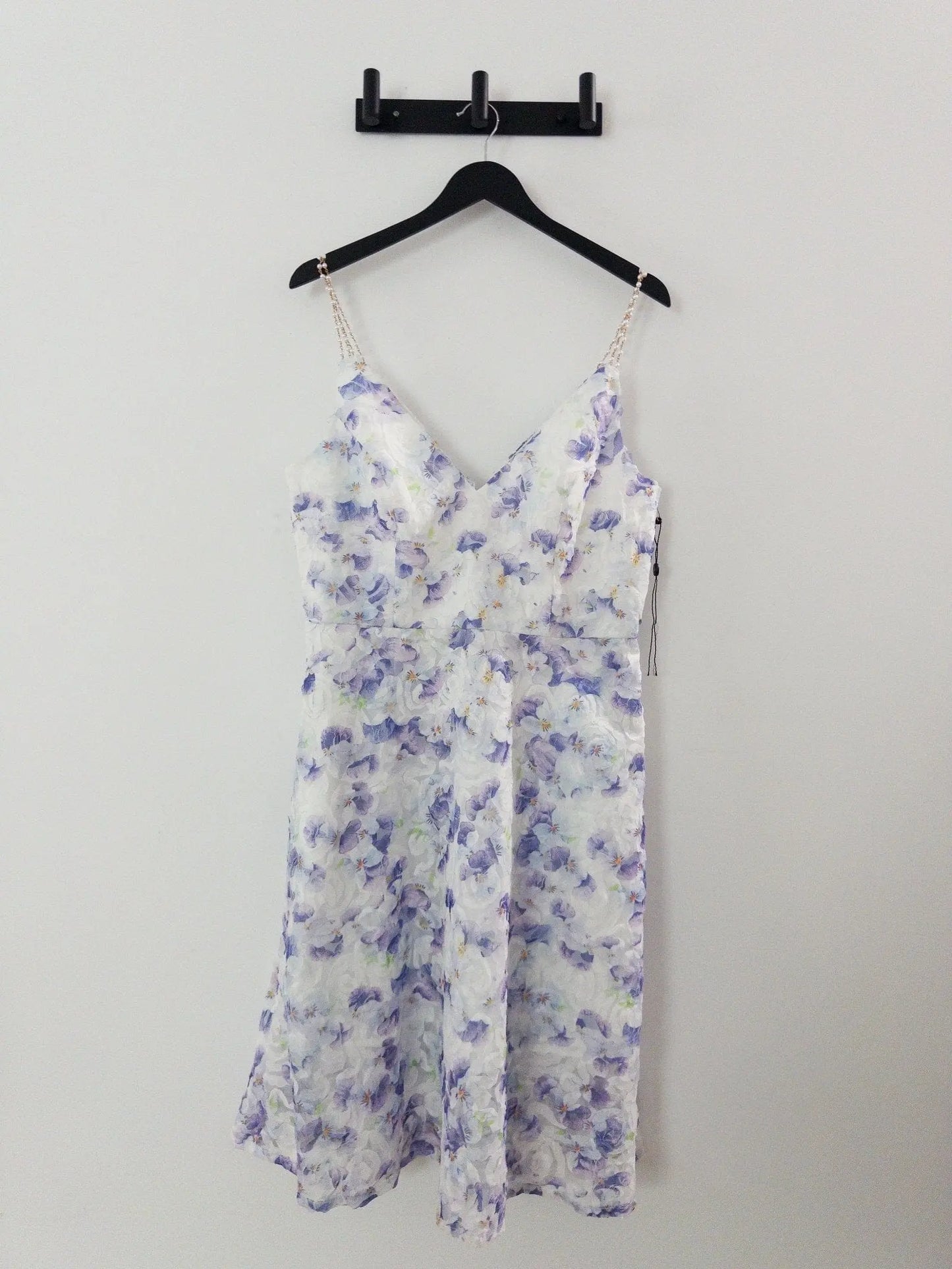 Printed Embellished-Strap Dress Adrianna Papell 