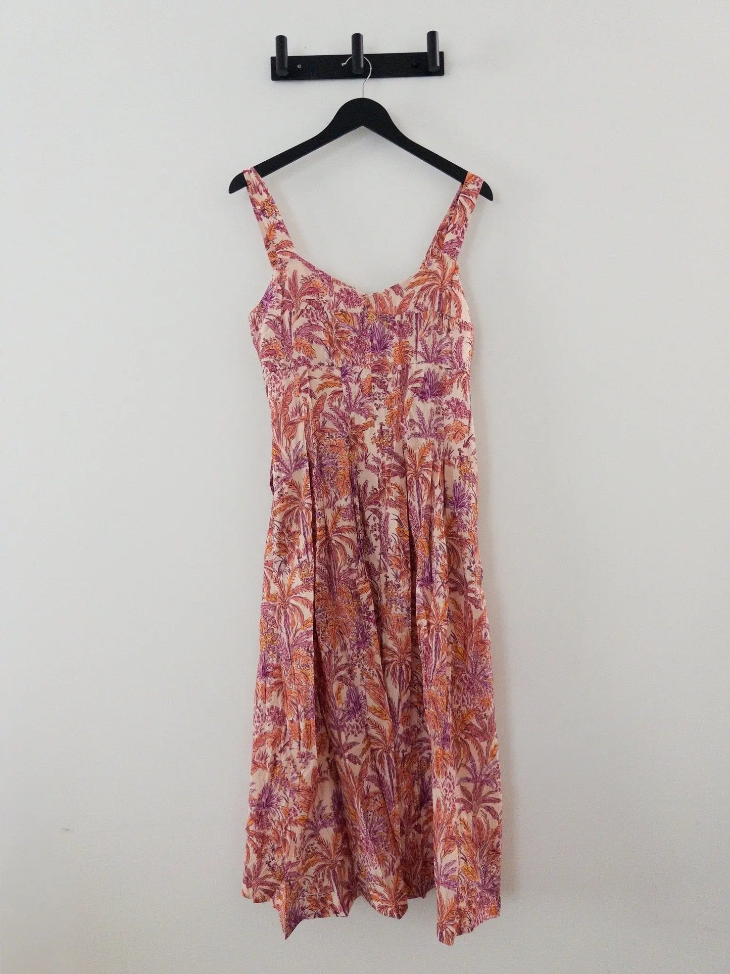 Printed Empire - Waist Midi Dress - Layalita