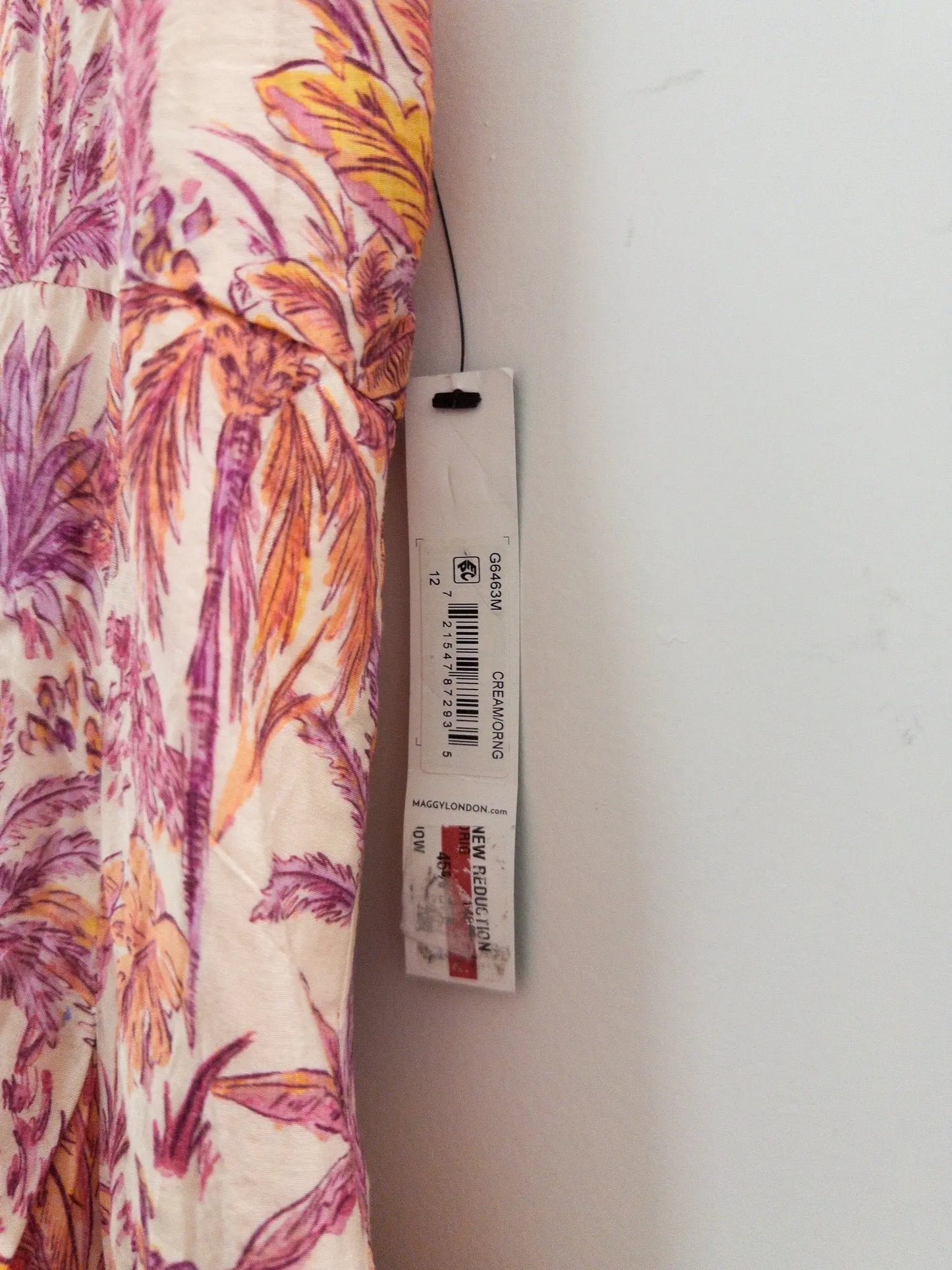 Printed Empire - Waist Midi Dress - Layalita
